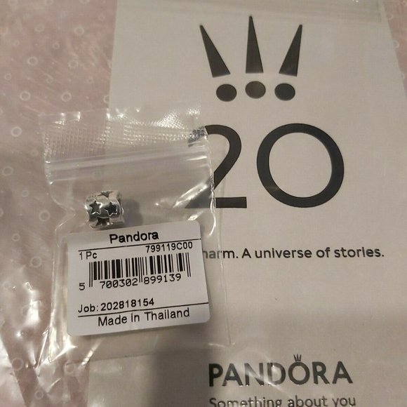 Authentic Pandora 20th Anniversary Stars charm November w/Certificate  retired - Picture 5 of 6